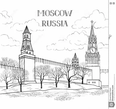 Раскраска картинка кремль - 72 фото