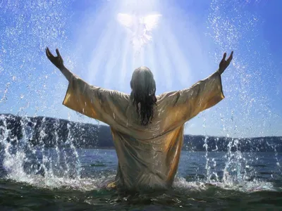 Картинки с надписью - Красивая картинка на Крещение Господне.
