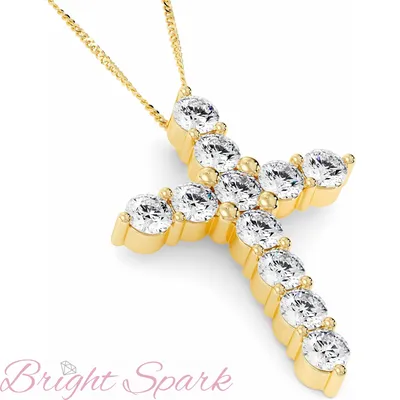 Крестик в стиле Тиффани с камнями Crest 2,7 карата – купить по отличной  цене в интернет-магазине Bright Spark