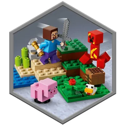 Лего Майнкрафт шахта Крипера 21155 купить в Минске в интернет-магазине