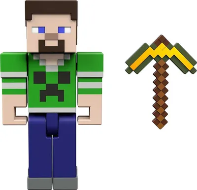 Купить Фигурка Майнкрафт Стив в Одежде Крипера Minecraft Creeper Shirt  Steve Mattel HDV16, цена 799 грн —  (ID#1669792822)