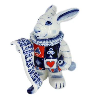 Деревянная брошь "Кролик из Алисы в Стране Чудес" в магазине «OKPODOLINS»  на Ламбада-маркете