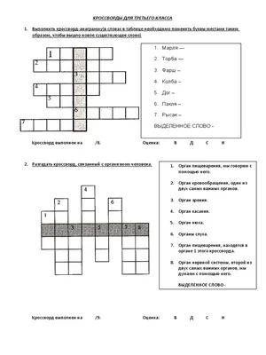 Математические кроссворды и головоломки с ответами для 1-4 класса