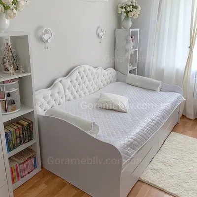 Двуспальная кровать Скарлет с мягким изголовьем 160х200 (Белый) купить в  Минске