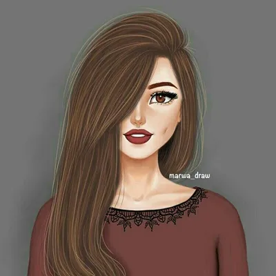 Крутая #девушка #арт #marwa_draw | Girly m, Girl drawing, Digital art girl