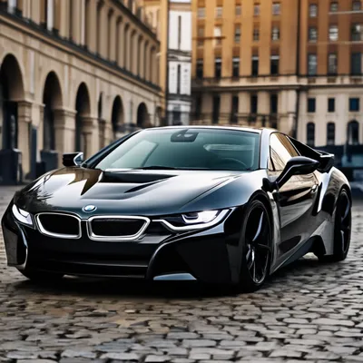 BMW i8 BLACK FULL, крутая, злобно …» — создано в Шедевруме
