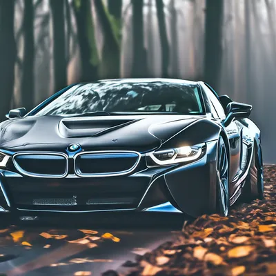 BMW i8 BLACK FULL, крутая, злобно …» — создано в Шедевруме