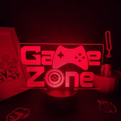 Геймпад Game Zone неоновые лампы 3D Led RGB иллюзионные ночные светильники  крутые подарки для друзей, спальни, стола красочные украшения | AliExpress