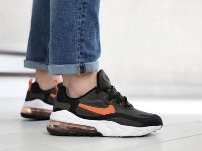 Купить Мужские кроссовки Nike Air Max 270 React Летние крутые кроссы Найк  Эир Макс Реакт темно-зеленый хаки Вьетнам, цена 1440 грн —   (ID#1626696170)