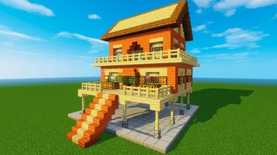 КРУТОЙ СТАРТОВЫЙ ДОМ НУБА ИЗ ДЕРЕВА В МАЙНКРАФТ ДЛЯ ВЫЖИВАНИЯ (STARTER  HOUSE MINECRAFT) - YouTube