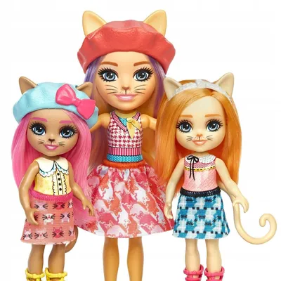 Кукла Enchantimals Mattel - Набор семья кошечек - куклы и фигурки животных  HHC11 купить в Москве | Доставка по России.