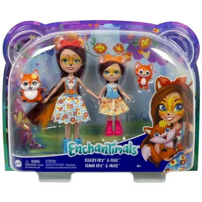 Купить куклы Enchantimals Mattel Сестрички с питомцами Фелисити и Феана Лис  HCF81, цены на Мегамаркет