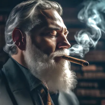 Человек курит сигару стоковое фото ©ArturVerkhovetskiy 143255201