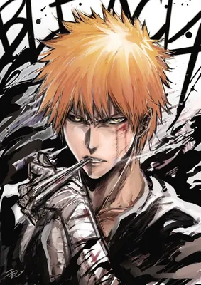 Обои на рабочий стол Kurosaki Ichigo / Куросаки Ичиго из аниме Блич /  Bleach, by Tito Kubo, обои для рабочего стола, скачать обои, обои бесплатно