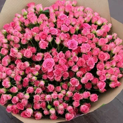 | Букет из 29 розовых кустовых роз - Купить с доставкой в  Алматы по лучшей цене