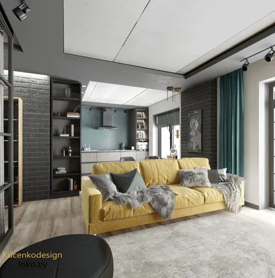 Квартира в стиле лофт - Лофт - Гостиная - Москва - от эксперта Vera  Nikolaenko | Houzz Россия