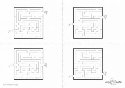 Скачать и распечатать лабиринты для детей 5 лет - ПринтМания