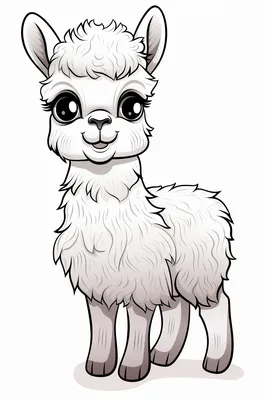Лама (Llama) | Раскраски для детей 4, 5, 6, 7, 8 лет: 9 разукрашек