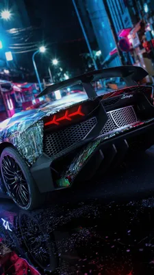 ᐉ Модульная картина ArtPoster Лазурный цвет автомобиля Ламборгини  (Lamborghini Aventador) 80x54 см Модуль №7 (001041)