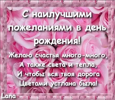 Открытка с именем Лана С днем рождения happy birthday. Открытки на каждый  день с именами и пожеланиями.