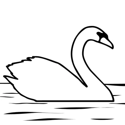 Лебедей для срисовки картинки