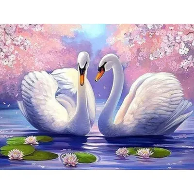 Купить Картина на холсте "Любовь и лебеди" 60*100 см (3674890) в Крыму,  цены, отзывы, характеристики | Микролайн