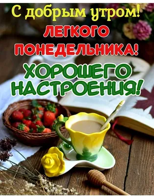 Доброе утро! Прекрасного понедельника! Лёгкой недели! | sFoty Светлана  Пюро-Дятловская | Дзен