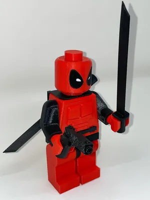 3D Printed Large LEGO Deadpool Minifigure - Etsy Israel