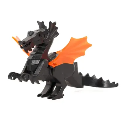 Lego Classic Black Dragon with Orange Wings Vintage Complete | eBay