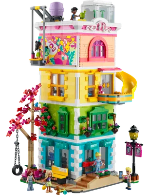 LEGO Friends Downtown Flower and Design Stores 41732 Building Set -  Buildable Toy with Apartment, Shops, House, and Classic Characters, Model  to Customize, Decorate, and Display for Ages 12+ - 