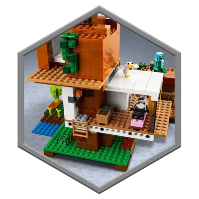 Конструктор LEGO Minecraft Современный домик на дереве 21174 купить по цене  11599 ₽ в интернет-магазине Детский мир