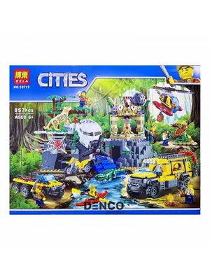 Конструктор BELA «База исследователей джунглей» 10712 (Аналог LEGO City  60161), 857 деталей