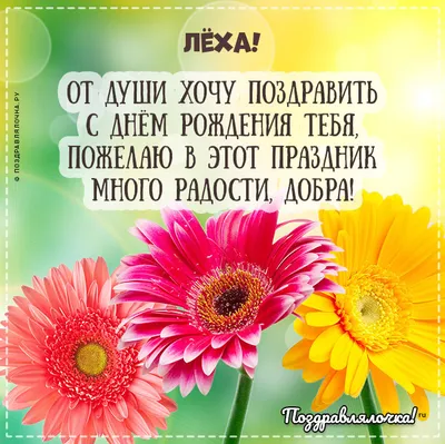 Лёха, с Днём Рождения: гифки, открытки, поздравления - Аудио, от Путина,  голосовые