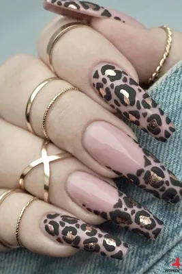 Леопардовые ногти | Ногти, Маникюр, Красивые ногти