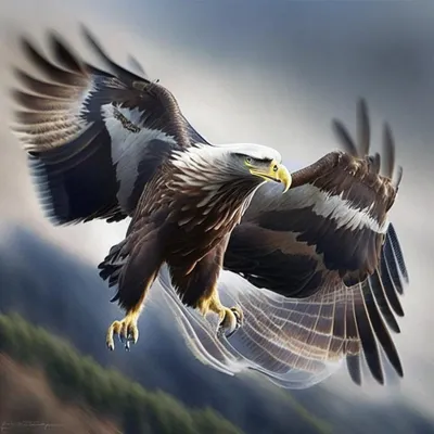 Летящий орел » Животные » Обои для рабочего стола