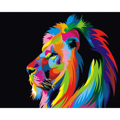Картина по номерам Благородный лев, Rainbow Art, GX44379 - описание,  отзывы, продажа | CultMall