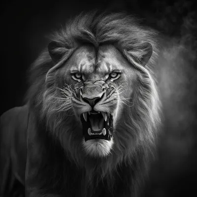 Лев черный белый — стоковая иллюстрация #33455945 | Black and white  illustration, Lion silhouette, Lion wall art