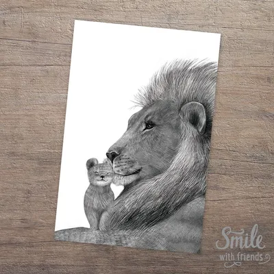 Лев и львенок на фотосессию - 