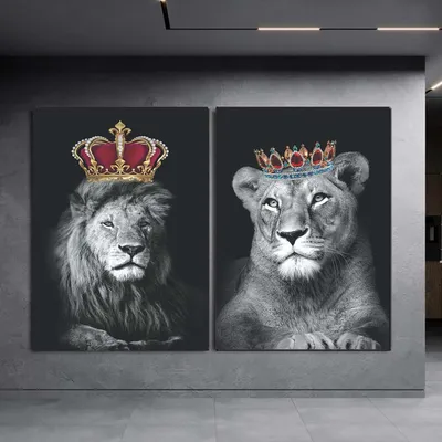 Тату лев и львица Тату реализм Тату хищники