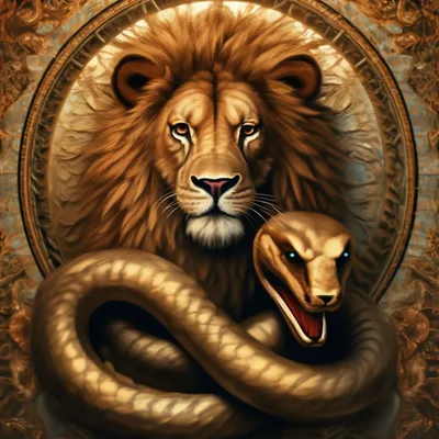 Дракон, змея, лев» — создано в Шедевруме