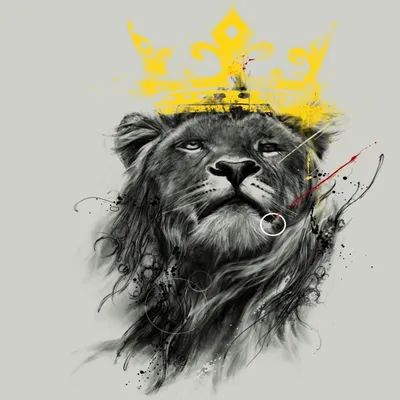 Лев с короной обои - 68 фото