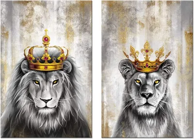 Картинки лев с короной на голове - 83 фото
