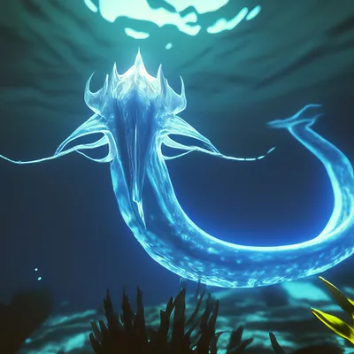 Image of subnautica leviathan creature on Craiyon