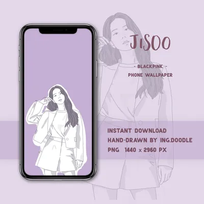 Jisoo Blackpink Обои для экрана блокировки телефона Kpop - Etsy Дания