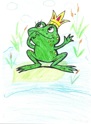 Принцесса лягушка — раскраска для детей. Распечатать бесплатно.