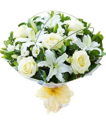 Умиротворенно красиво: лилии и розы - заказать и купить за 5 040 ₽ с  доставкой в Москве - магазин «Цветочный рынок»