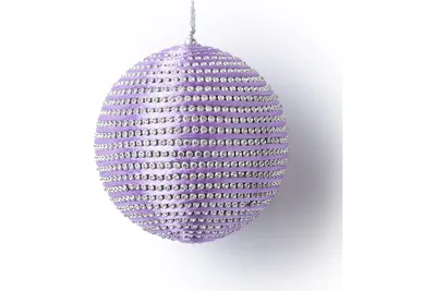 Витой шар Karlsbach лилового цвета с нитью серебряного цвета 7 см 3 шт.  13355 - выгодная цена, отзывы, характеристики, фото - купить в Москве и РФ