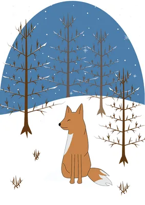 Иллюстрация Обложка для трека «Птица-лиса» в стиле графика, плакат