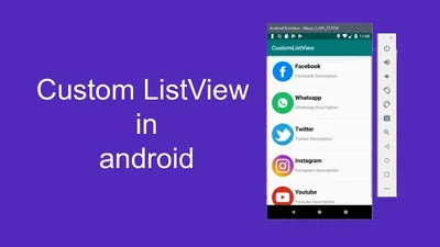 Custom listView in android with item click - YouTube
