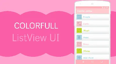 Colorful ListView Template | AndroidRamp